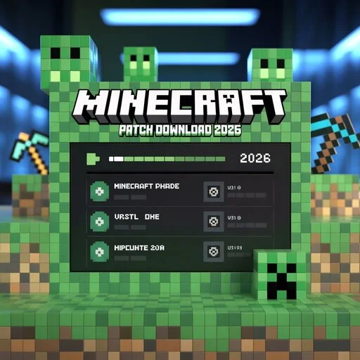 Minecraft patch download 2026 showing official launcher and APK update
