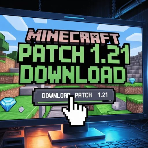 Minecraft Patch 1.21 download showing new update features and performance improvements