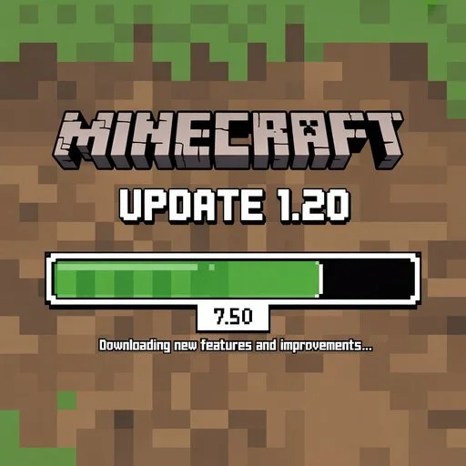Minecraft patch download 1.20 official update screen showing Trails & Tales features