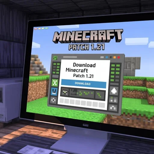 Minecraft Patch 1.21 download showing new update features and performance improvements