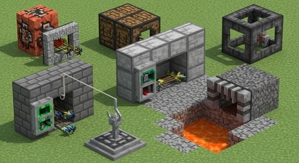 minecraft traps using redstone and simple trap designs for base defense in survival mode