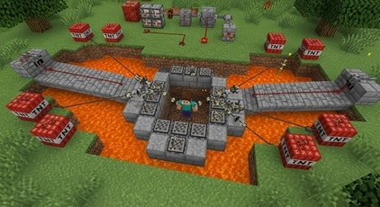 minecraft traps using redstone and simple trap designs for base defense in survival mode