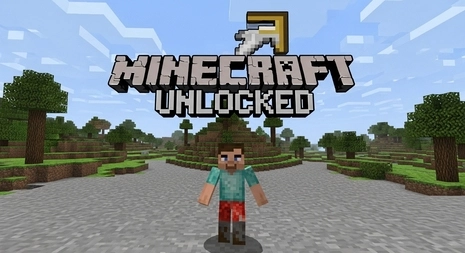 Minecraft Unblocked browser gameplay on a Chromebook with creative block building