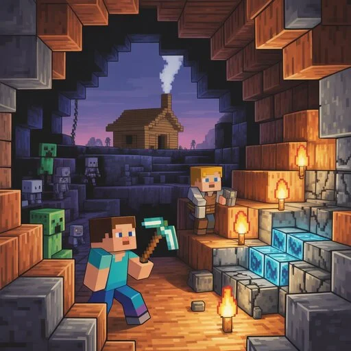 minecraft survival crafting tools and armor
