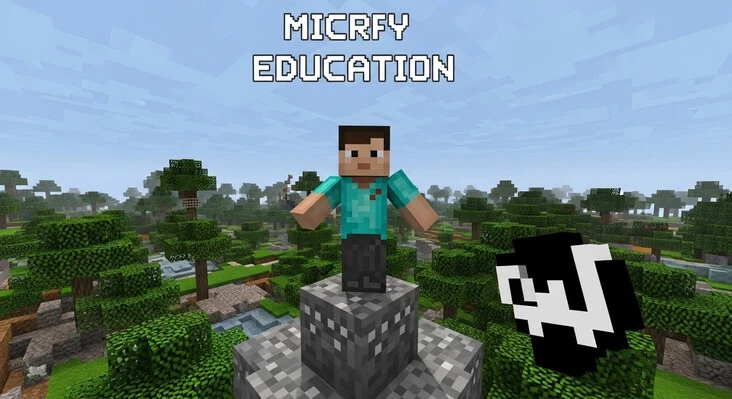 Minecraft Education Edition interface showing interactive learning activities